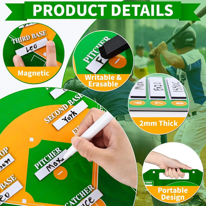 Magnetic Baseball Lineup Board, Softball & Baseball