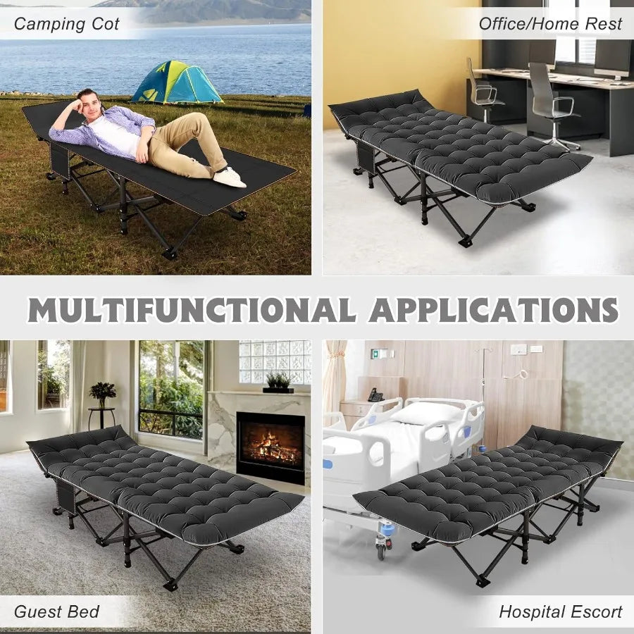 Camping Cot for Adult 28 Extra Wide Heavy-Duty
