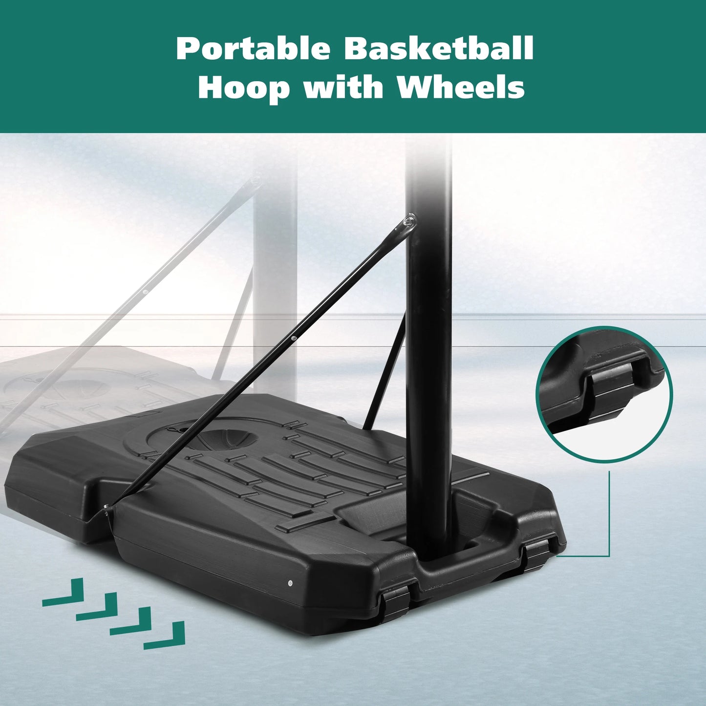 Portable Basketball Hoop Goal Height Adjustable 7 ft. 6 in..10 ft.