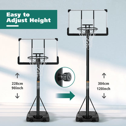 Portable Basketball Hoop Goal Height Adjustable 7 ft. 6 in..10 ft.