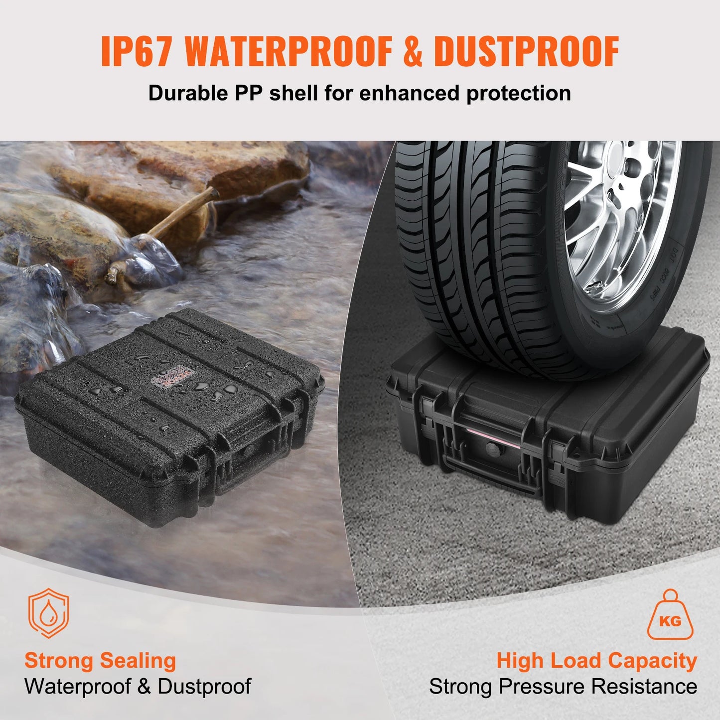 Waterproof Dustproof Hard Gun Case, Lockable Case