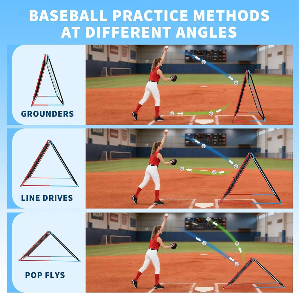 Baseball Softball Rebounder Net 9 Hole Strike Zone