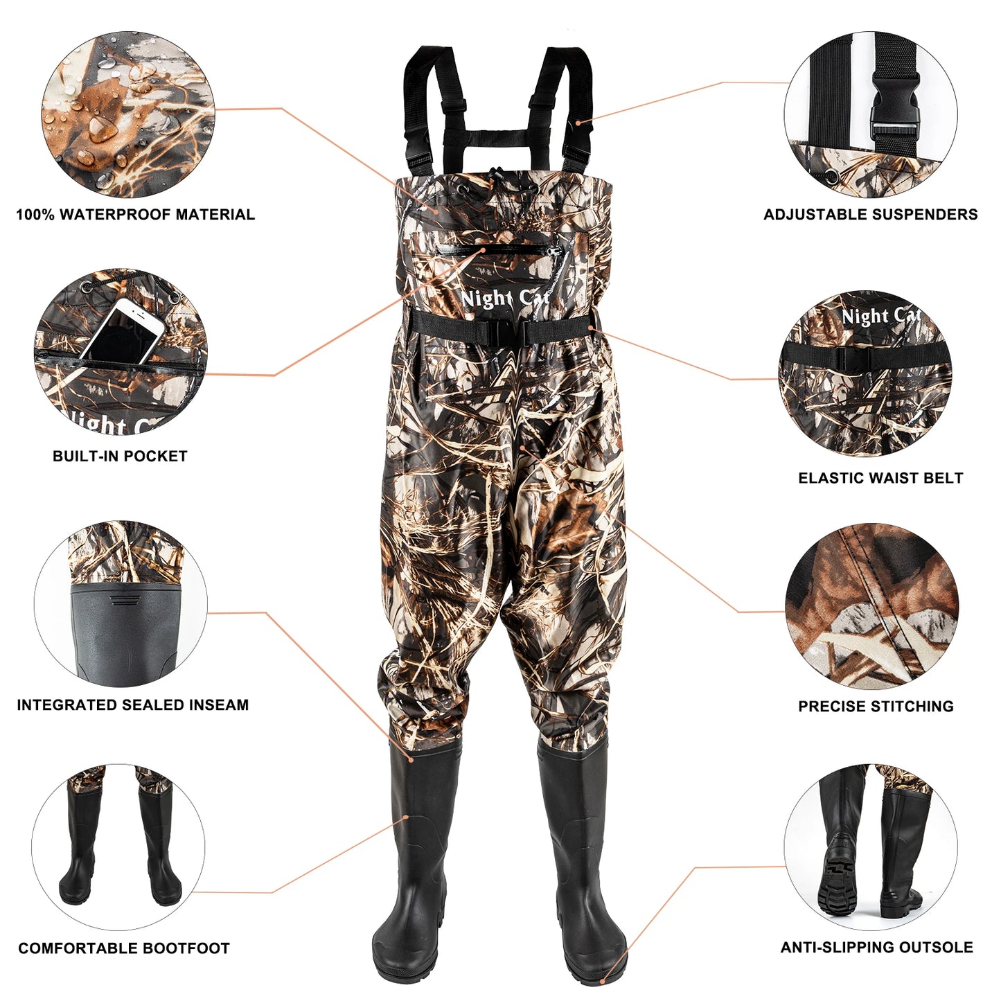 Men Boots for Fishing Waterproof Chest Wader