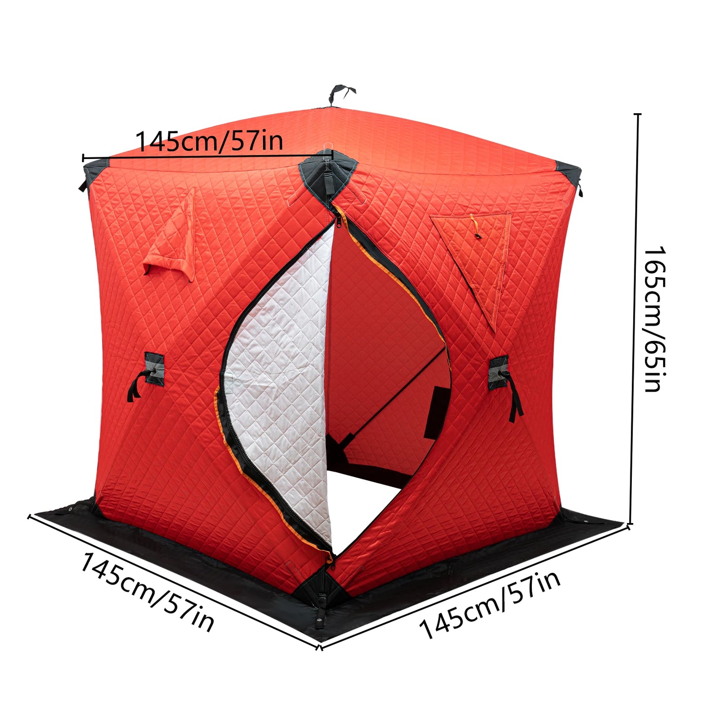 Ice Fishing Insulated Tent, 1-2 Person Shelter Portable