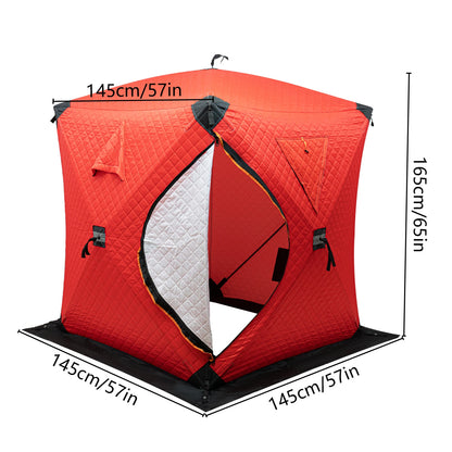 Ice Fishing Insulated Tent, 1-2 Person Shelter Portable