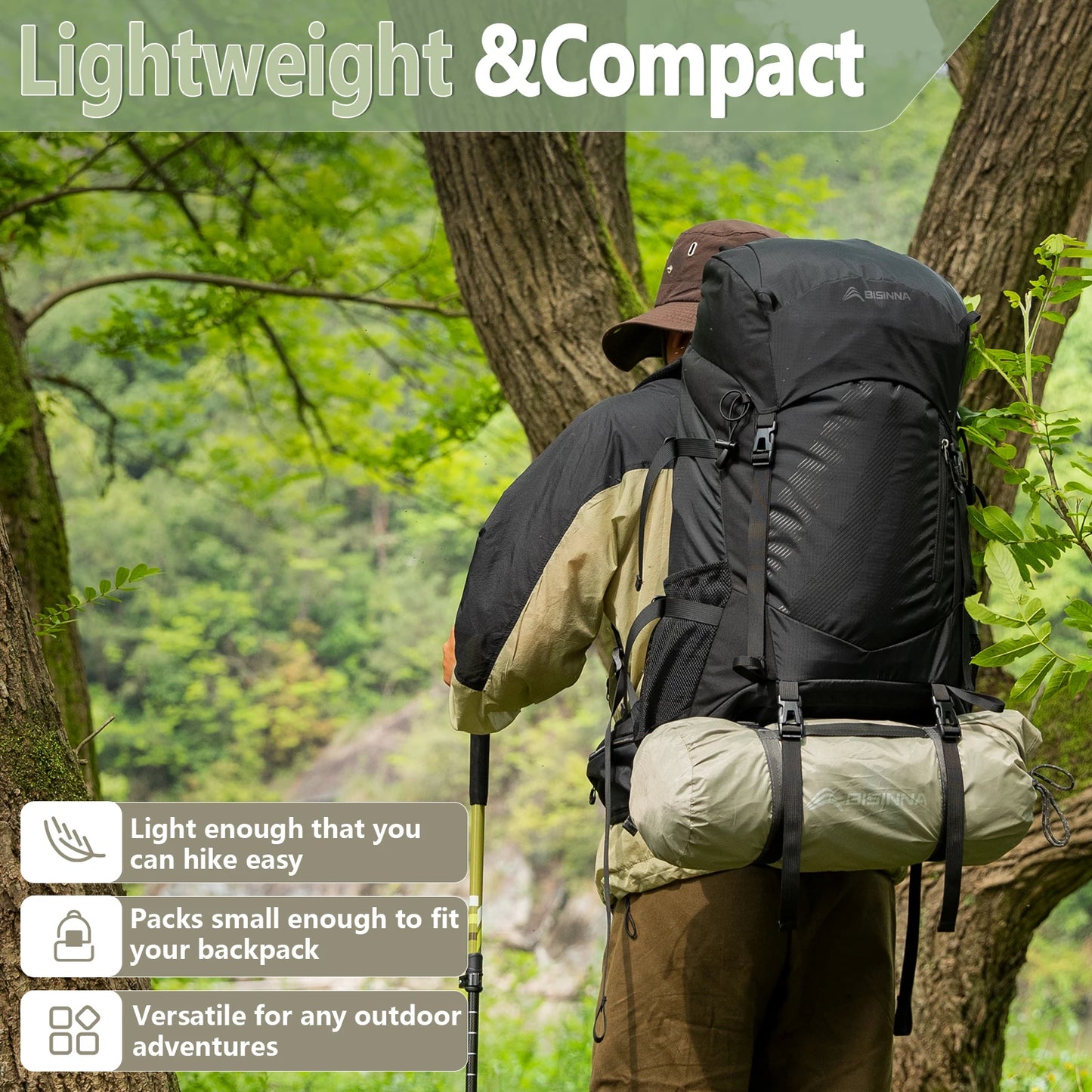 Camping Tent 2 Person Double Layer Waterproof Portable