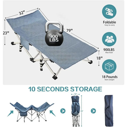 Camping Cot with Comfortable Mattress XXL Sleeping