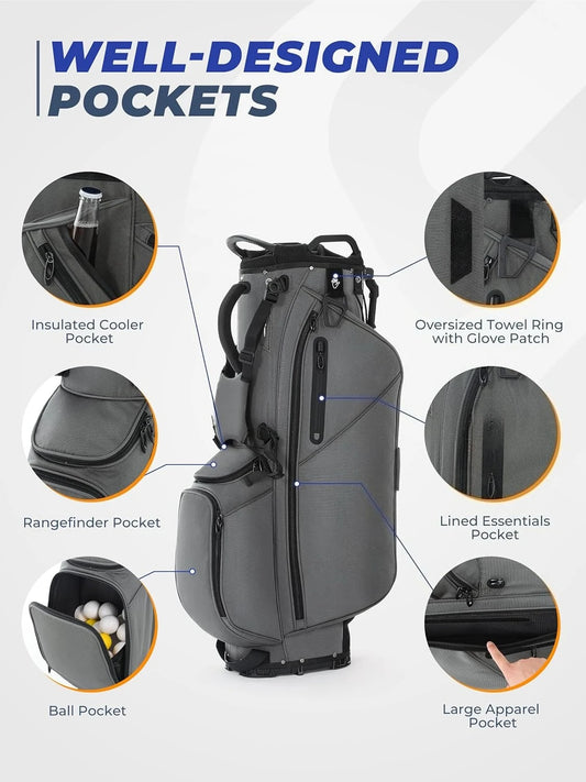 Lightweight Golf Bags with 7 Full-Length Dividers