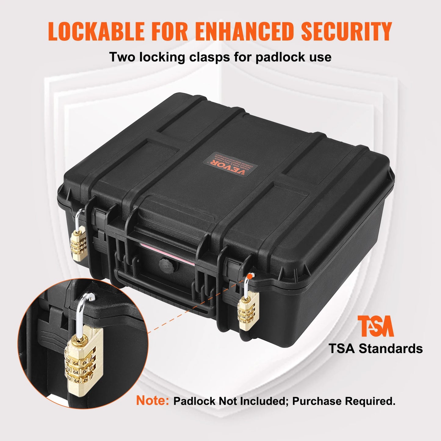Waterproof Dustproof Hard Gun Case, Lockable Case